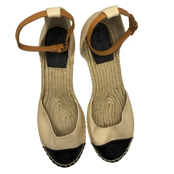 TORY BURCH Color Block 85mm Wedge Espadrille Size 11 - Picture 6 of 9